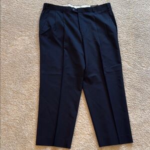 Ralph Lauren Pleated Navy Dress Pants with Tailored Fabric
